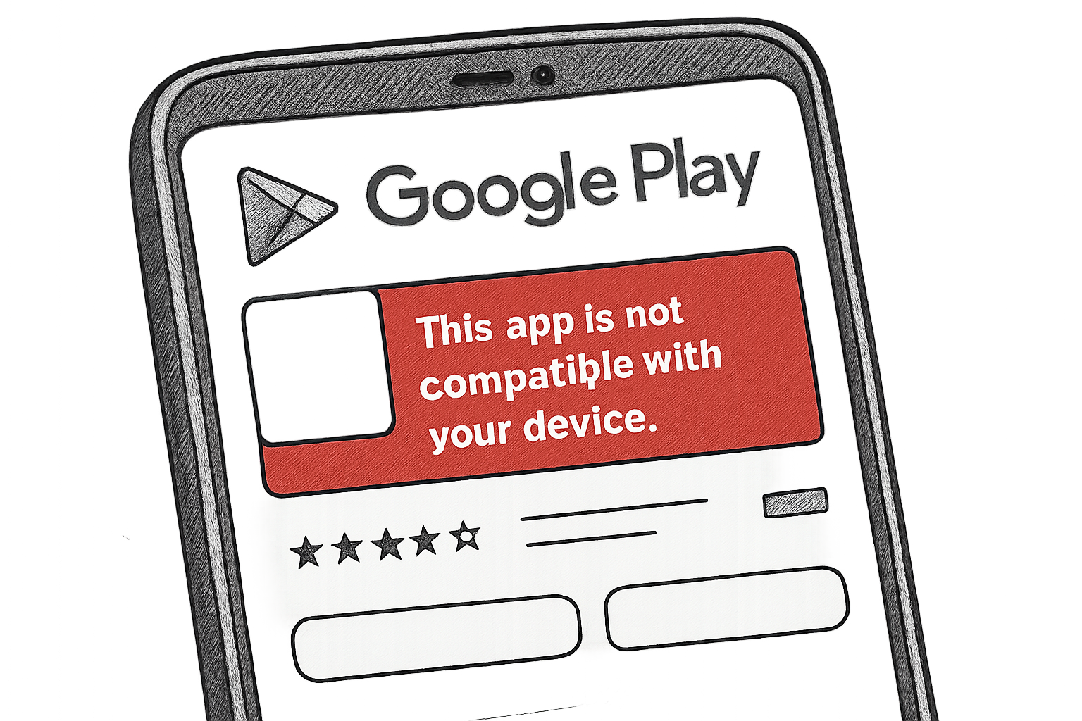 application incompatible sur google play