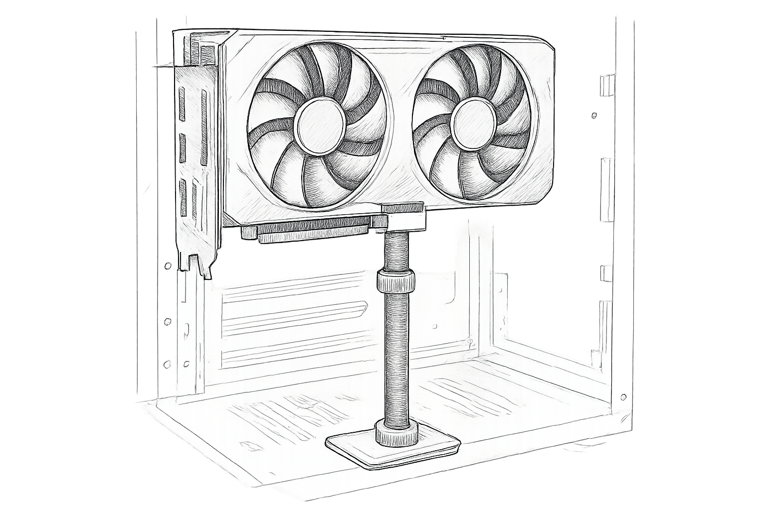 gpu sag bracket 3d print file