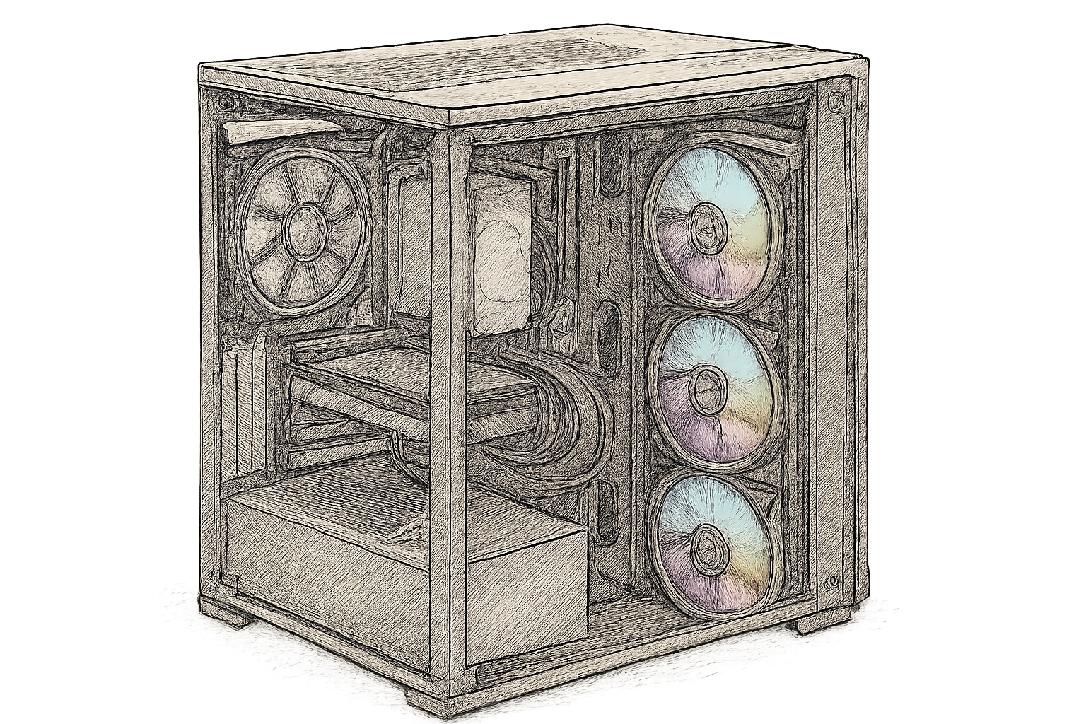 mid tower case airflow test