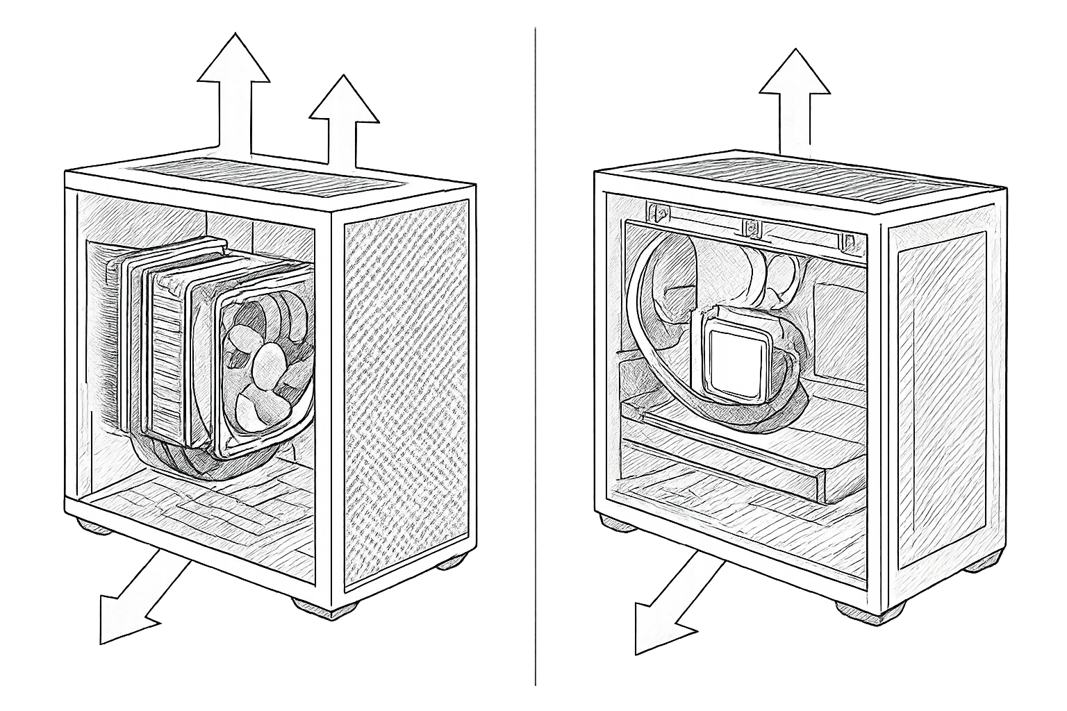 ventirad vs watercooling température