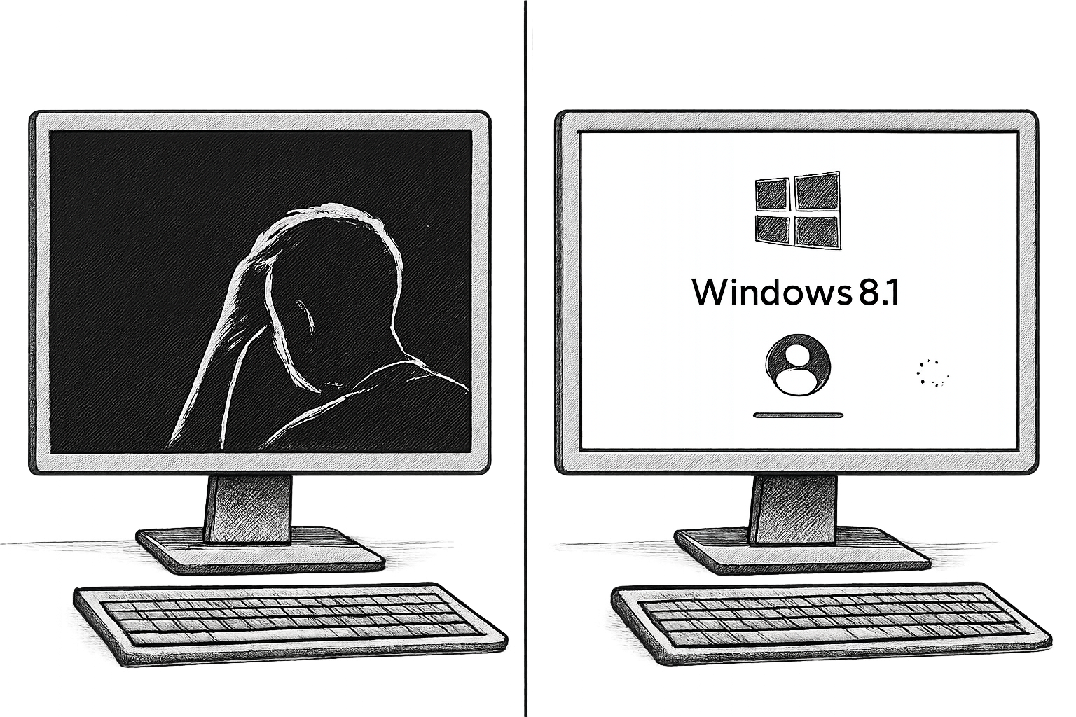 windows 8 1 ecran noir apres mise jour